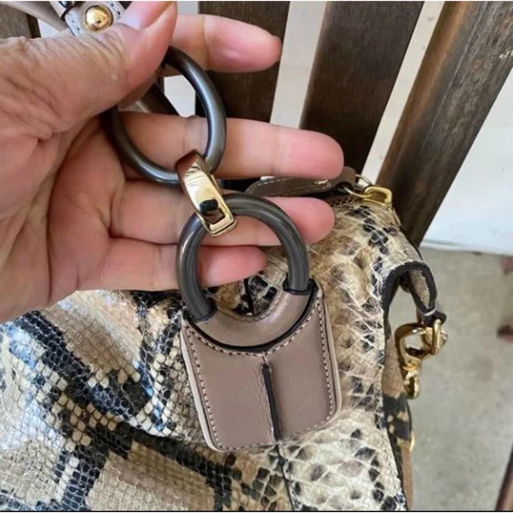 00s Coach Kristen Elevated Python Leather Satchel… - image 7